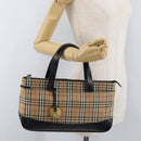 BURBERRY Nova Check Handtasche Canvas Leder Beige Gold Orig 91568-24