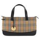BURBERRY Nova Check Handtasche Canvas Leder Beige Gold Orig 91568-13
