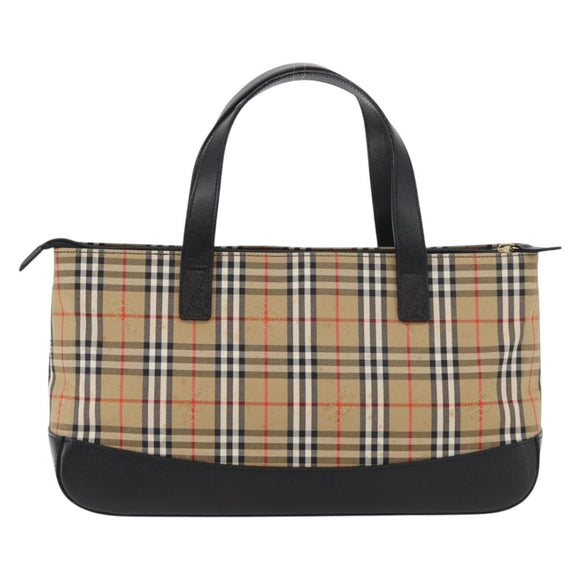 BURBERRY Nova Check Handtasche Canvas Leder Beige Gold Orig 91568