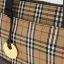 BURBERRY Nova Check Handtasche Canvas Leder Beige Gold Orig 91568-4