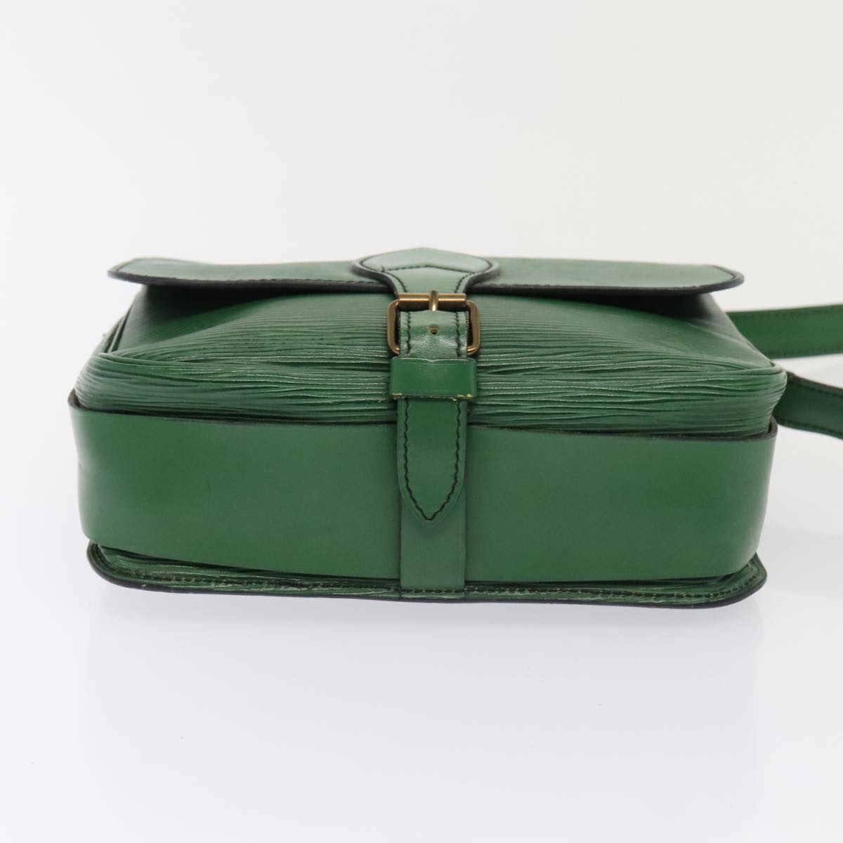 LOUIS VUITTON Epi Cartouchiere MM Shoulder Bag Green M52244 LV Auth 91579