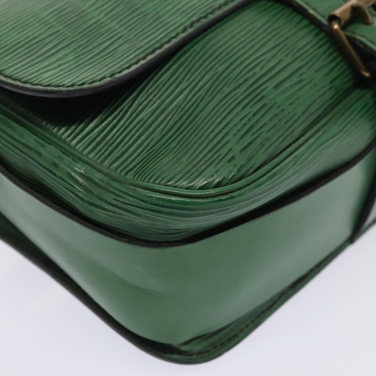 LOUIS VUITTON Epi Cartouchiere MM Shoulder Bag Green M52244 LV Auth 91579