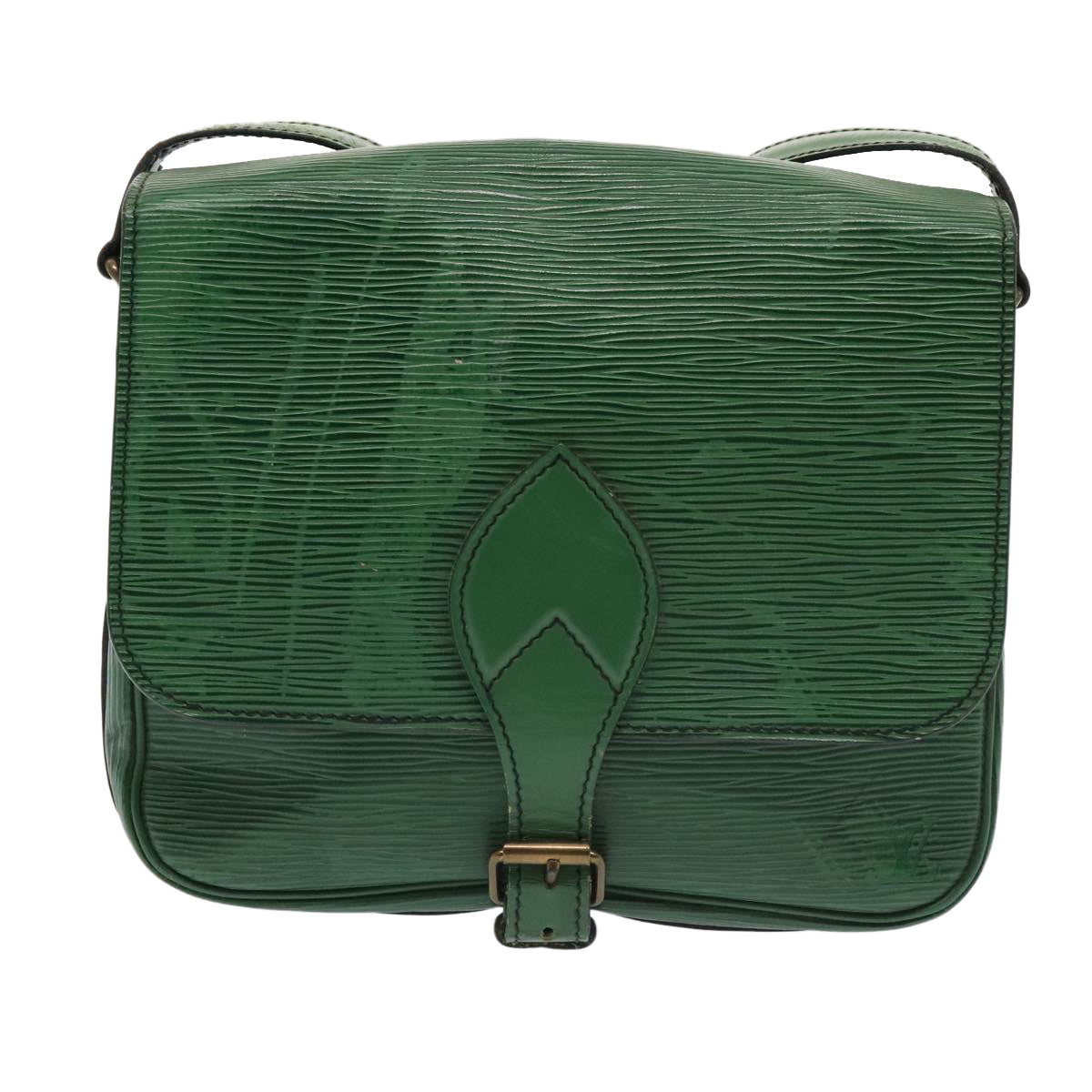 LOUIS VUITTON Epi Cartouchiere MM Shoulder Bag Green M52244 LV Auth 91579