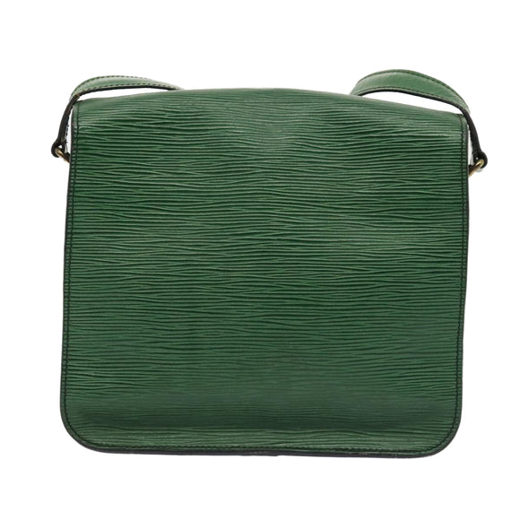 LOUIS VUITTON Epi Cartouchiere MM Shoulder Bag Green M52244 LV Auth 91579