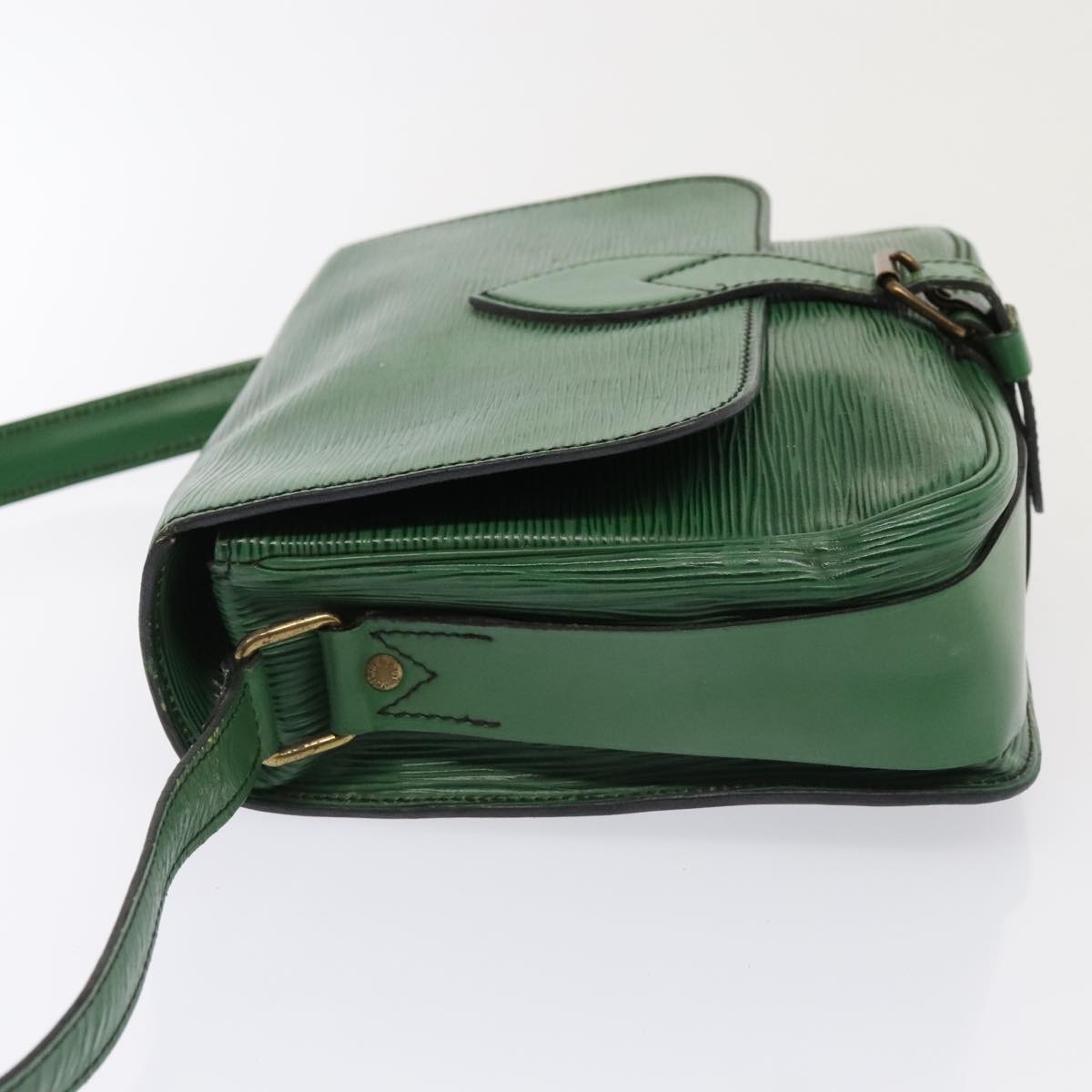 LOUIS VUITTON Epi Cartouchiere MM Shoulder Bag Green M52244 LV Auth 91579