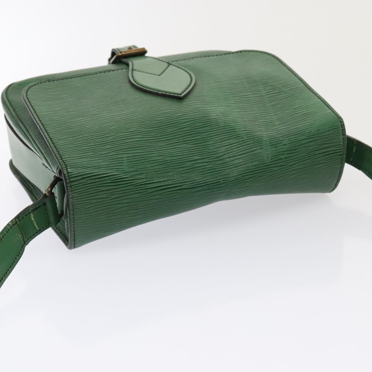 LOUIS VUITTON Epi Cartouchiere MM Shoulder Bag Green M52244 LV Auth 91579