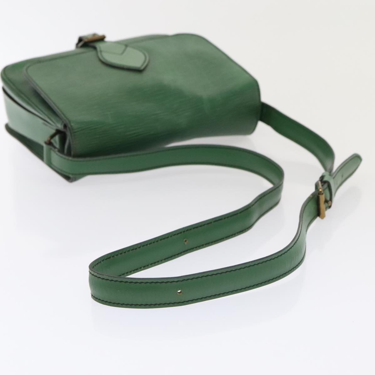 LOUIS VUITTON Epi Cartouchiere MM Shoulder Bag Green M52244 LV Auth 91579