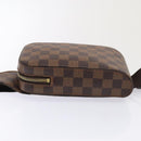 LOUIS VUITTON Damier Ebene Geronimos Schoudertas N51994 LV Auth 91584-5