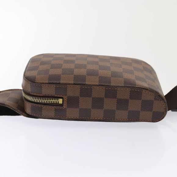 LOUIS VUITTON Damier Ebene Geronimos Schoudertas N51994 LV Auth 91584