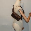 LOUIS VUITTON Damier Ebene Geronimos Schoudertas N51994 LV Auth 91584-25