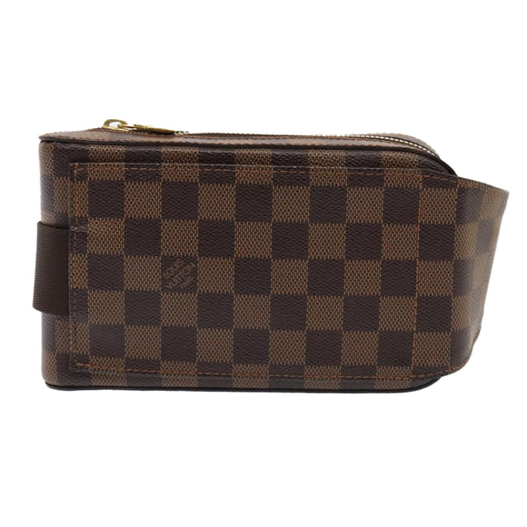 LOUIS VUITTON Damier Ebene Geronimos Schoudertas N51994 LV Auth 91584