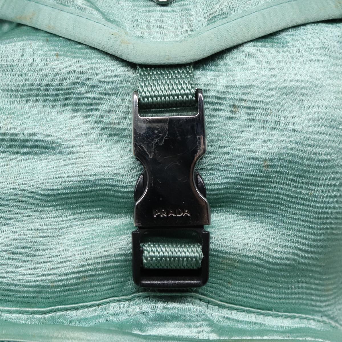 PRADA Backpack Satin Peppermint Auth 91586