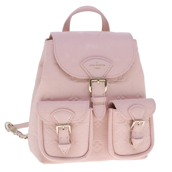 LOUIS VUITTON Monogram Empreinte Backup Backpack Pink M47074 LV Auth 91596SM