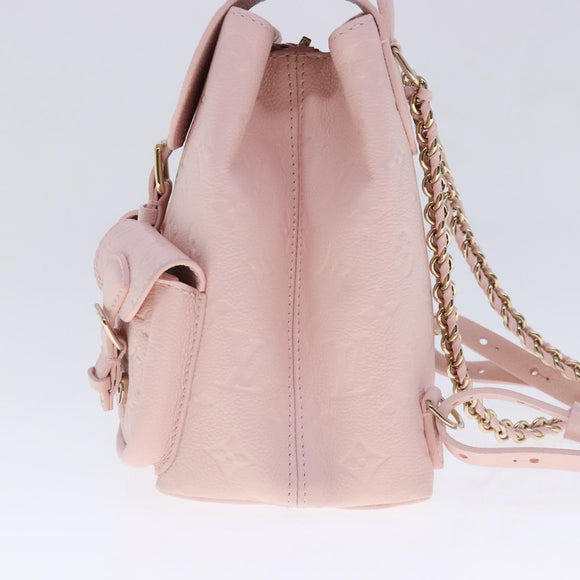 LOUIS VUITTON Monogram Empreinte Backup Backpack Pink M47074 LV Auth 91596SM