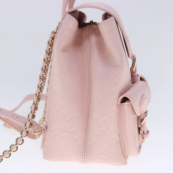 LOUIS VUITTON Monogram Empreinte Backup Backpack Pink M47074 LV Auth 91596SM