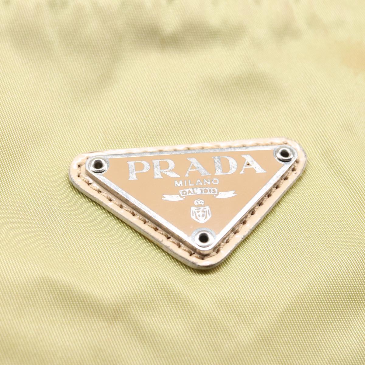 PRADA Backpack Nylon Beige Auth 91604