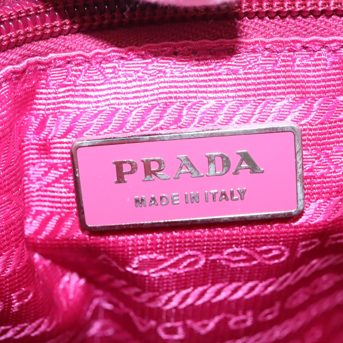 PRADA Tote Bag Nylon Pink Auth 91607