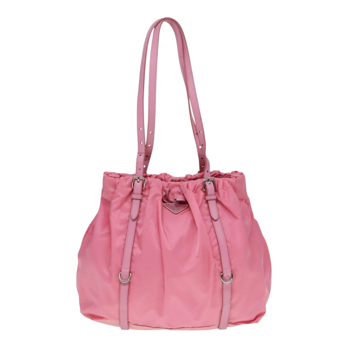 PRADA Tote Bag Nylon Pink Auth 91607