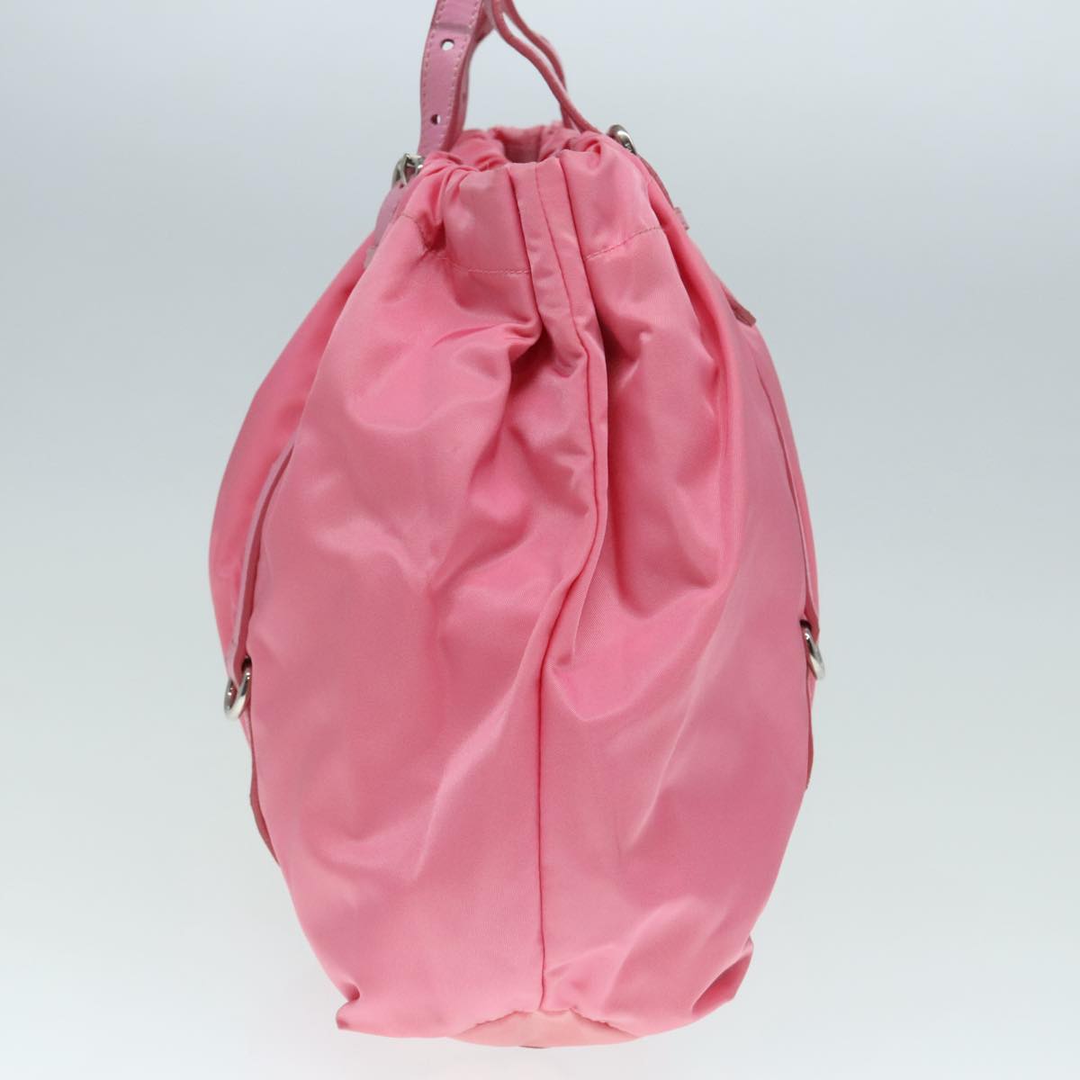 PRADA Tote Bag Nylon Pink Auth 91607