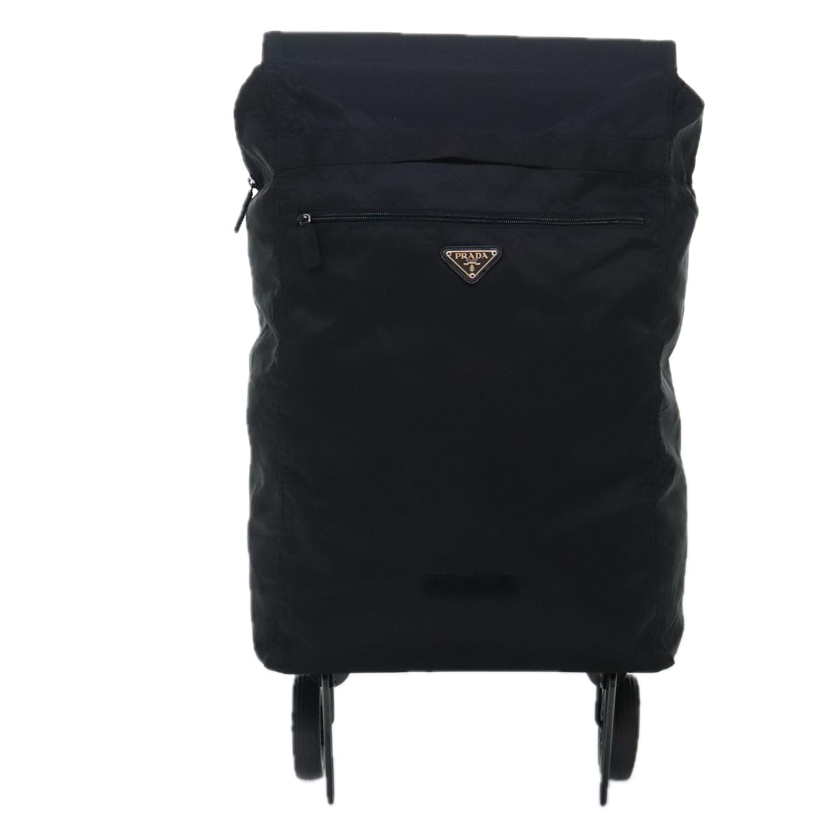 PRADA Carry Boston Bag Nylon Black Auth 91608