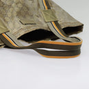 GUCCI GG Canvas Sherry Line Tote Bag Coated Canvas Gold Orange Auth 91624-9