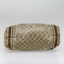 GUCCI GG Canvas Sherry Line Tragetasche Beschichtetes Canvas Gold Orange Auth 91624-8
