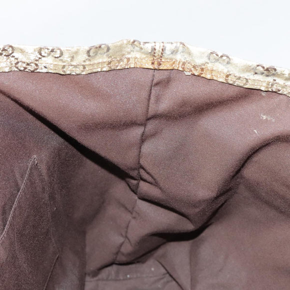 GUCCI GG Canvas Sherry Line Tote Bag Coated Canvas Gold Orange Auth 91624