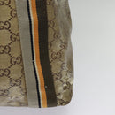 GUCCI GG Canvas Sherry Line Tragetasche Beschichtetes Canvas Gold Orange Auth 91624-2