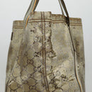 GUCCI GG Canvas Sherry Line Tragetasche Beschichtetes Canvas Gold Orange Auth 91624-5