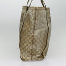 GUCCI GG Canvas Sherry Line Tote Bag Coated Canvas Gold Orange Auth 91624-6