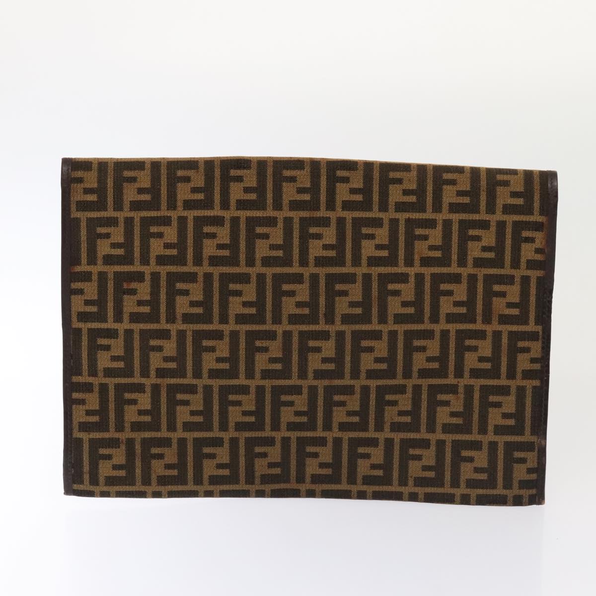 FENDI Zucca Canvas Trunk Brown Auth 91631