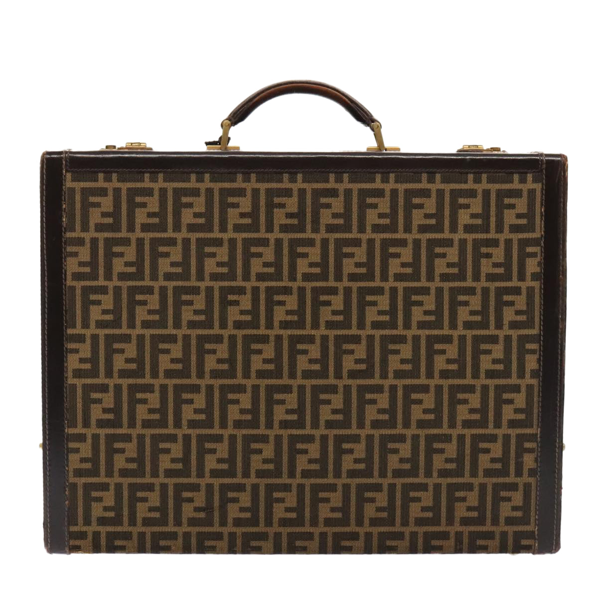 FENDI Zucca Canvas Trunk Brown Auth 91631 - 0