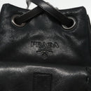 PRADA Shoulder Bag Leather Black Auth 91635V-18
