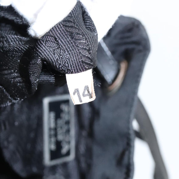 PRADA Shoulder Bag Leather Black Auth 91635V