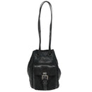 PRADA Shoulder Bag Leather Black Auth 91635V-13