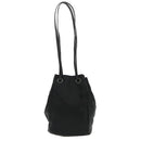 PRADA Shoulder Bag Leather Black Auth 91635V-2