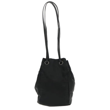 PRADA Shoulder Bag Leather Black Auth 91635V - 0