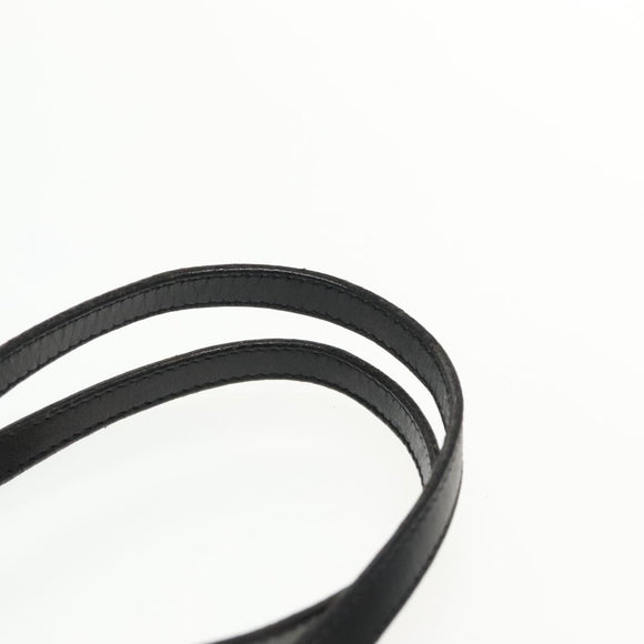 PRADA Shoulder Bag Leather Black Auth 91635V