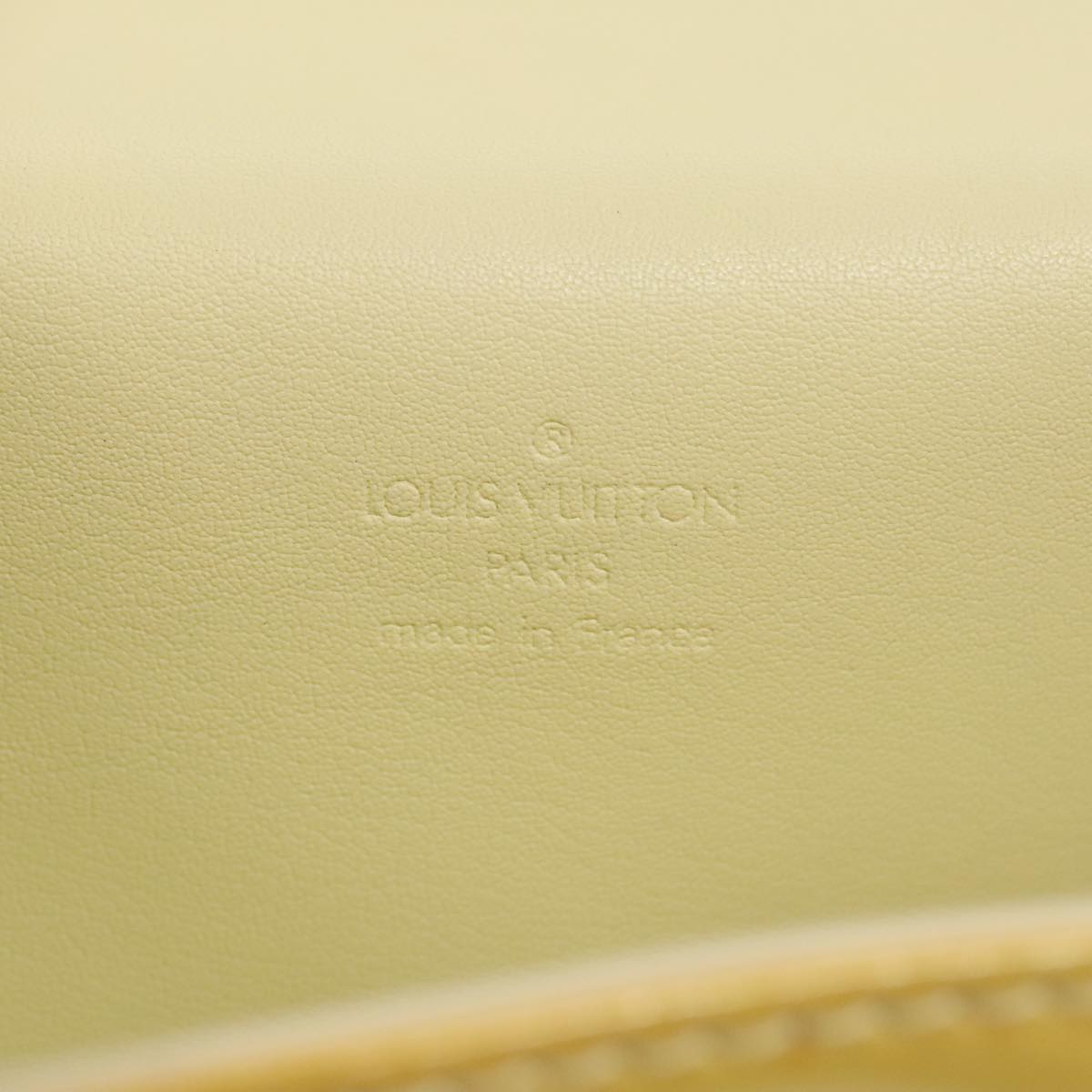 LOUIS VUITTON Monogram Vernis Spring Street Bag Lime Yellow M91068 Auth 91663