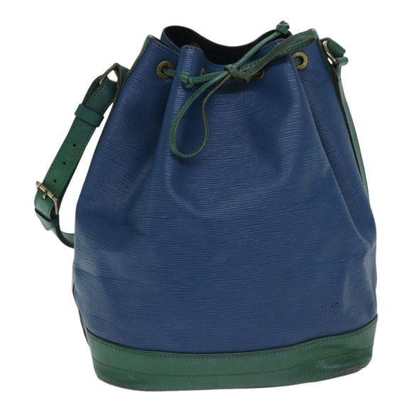 LOUIS VUITTON Epi Noe Umhängetasche Bicolor Grün Blau M44044 LV Auth 91699