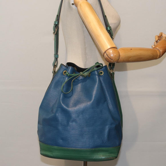 LOUIS VUITTON Epi Noe Shoulder Bag Bicolor Green Blue M44044 LV Auth 91699