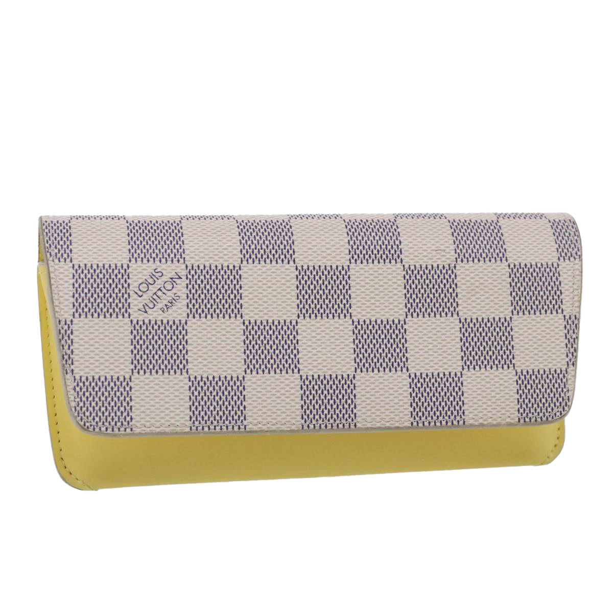 LOUIS VUITTON Damier Azur Etui Lunette Woody Glasses Case GI0388 LV Auth 91727