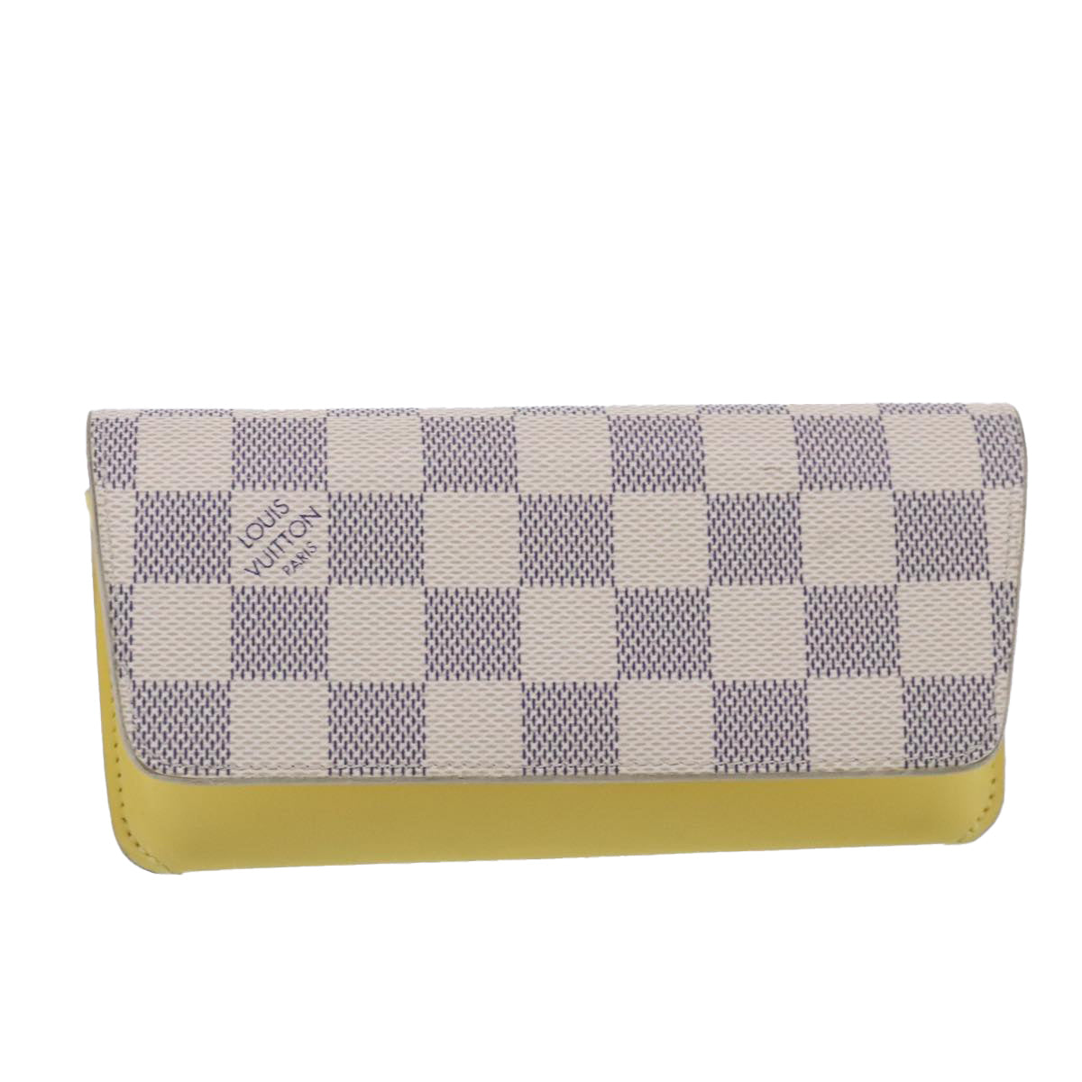 LOUIS VUITTON Damier Azur Etui Lunette Woody Glasses Case GI0388 LV Auth 91727