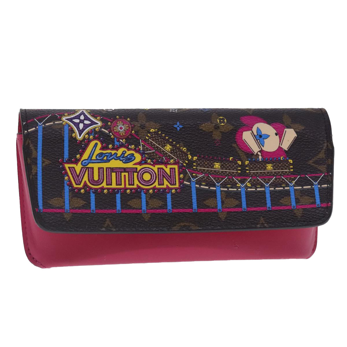 LOUIS VUITTON Monogram Vivienne Etui Lunette Woody Case GI0538 LV Auth 91728