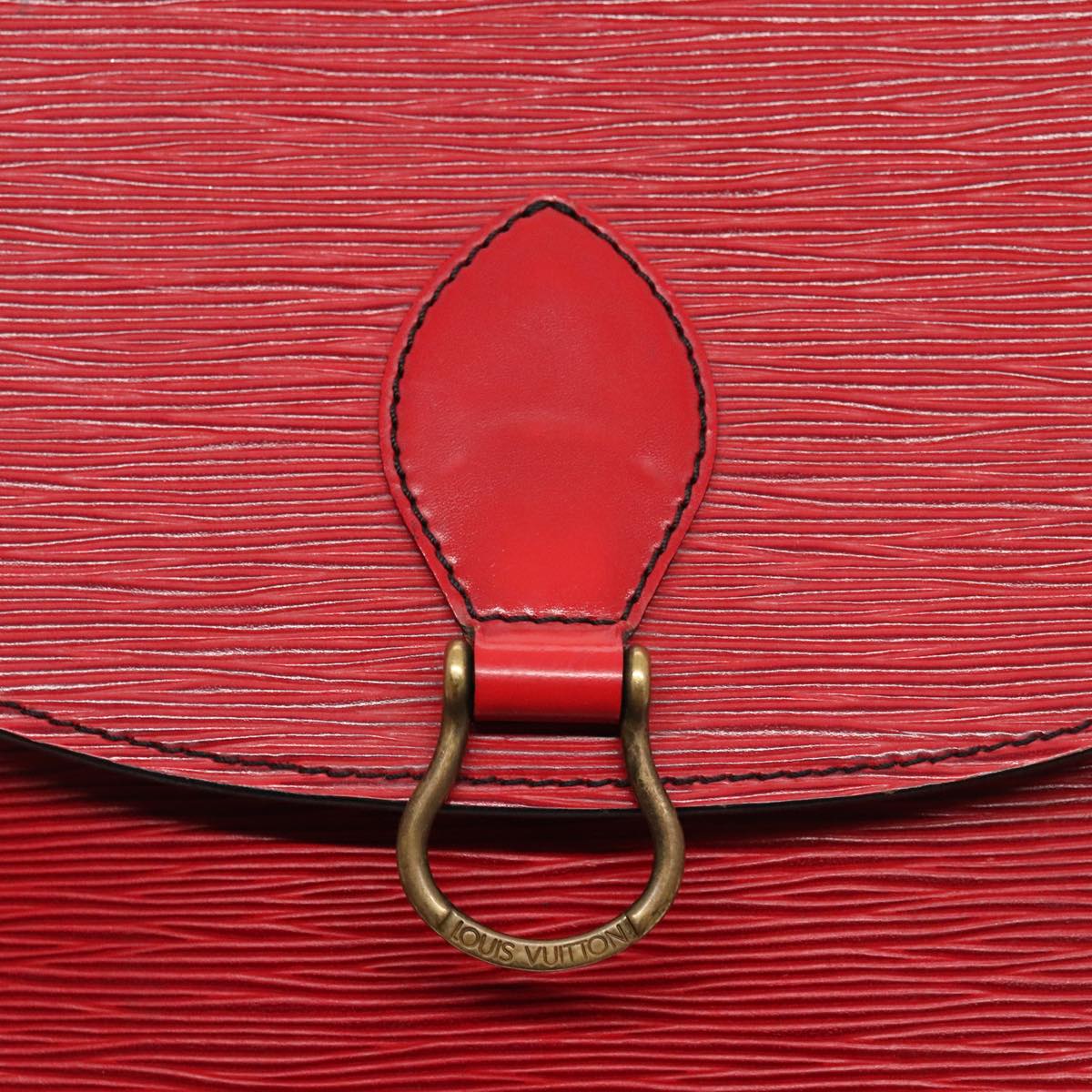 LOUIS VUITTON Epi Saint Cloud GM Shoulder Bag Red M52197 LV Auth 91730