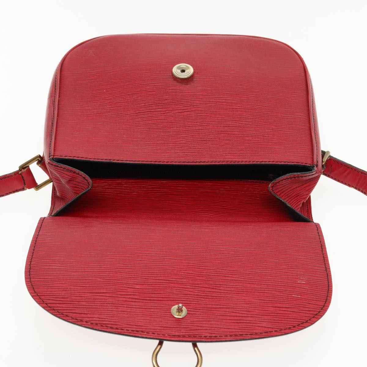 LOUIS VUITTON Epi Saint Cloud GM Shoulder Bag Red M52197 LV Auth 91730