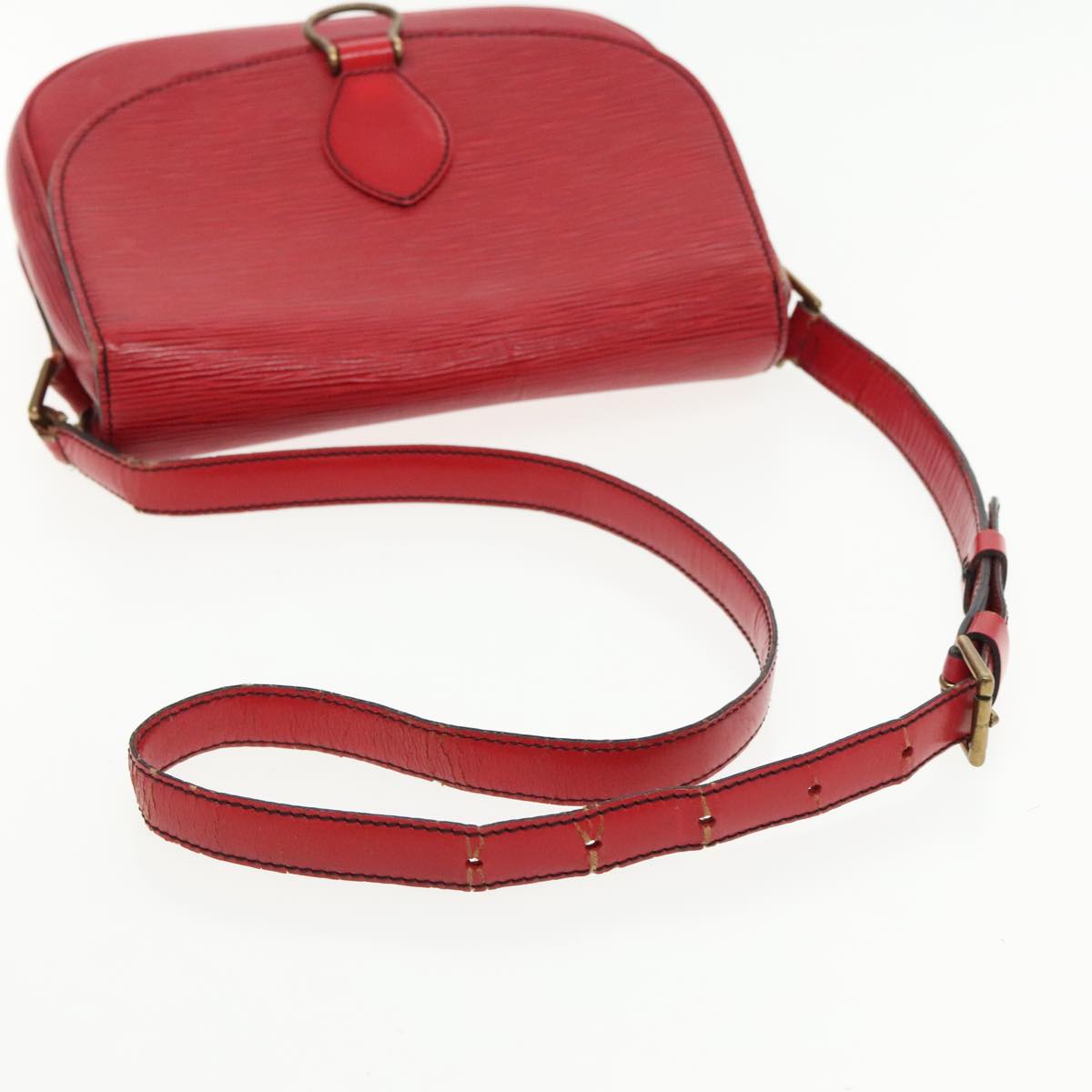 LOUIS VUITTON Epi Saint Cloud GM Shoulder Bag Red M52197 LV Auth 91730