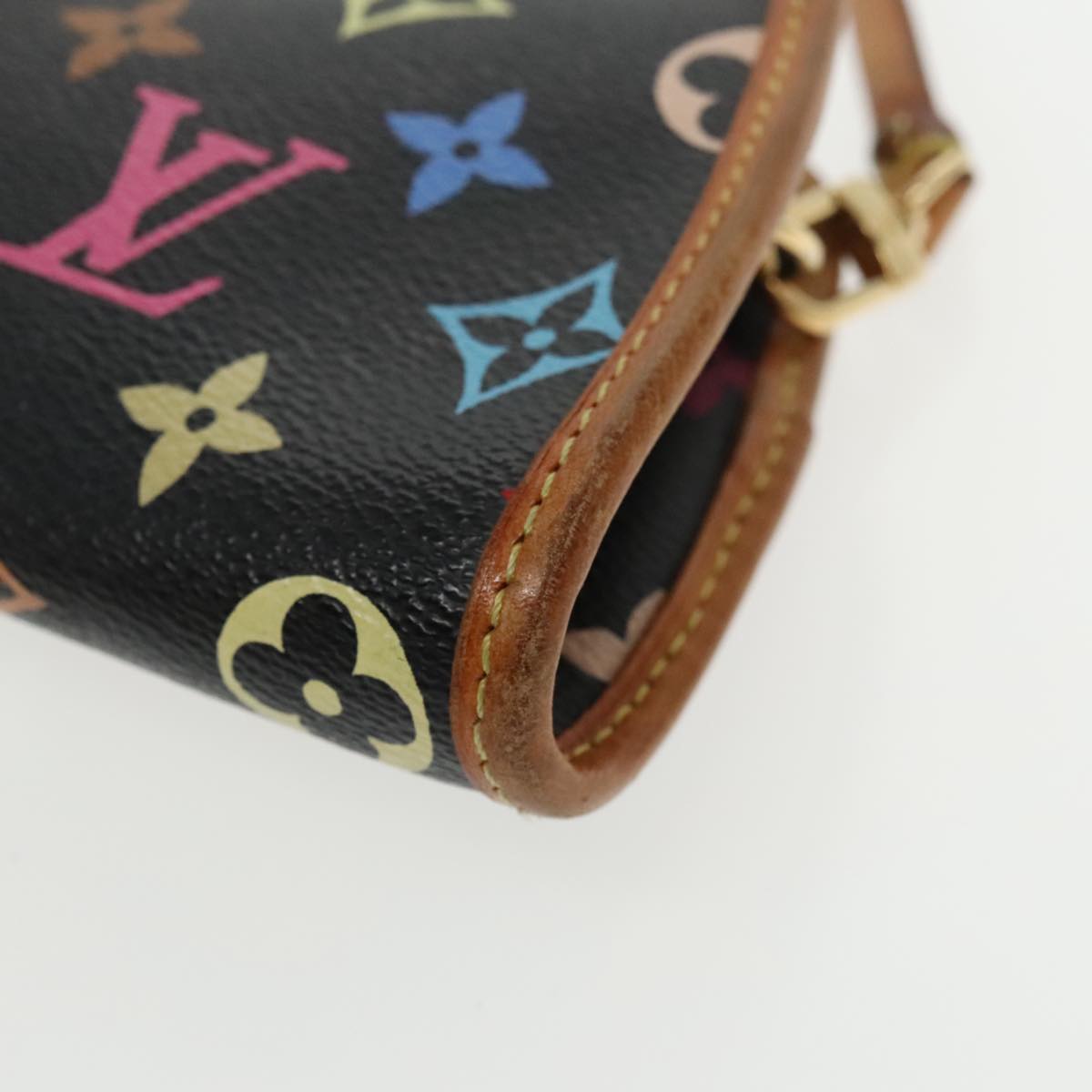 LOUIS VUITTON Monogram Multicolor Shirley Shoulder Bag Black M40050 Auth 91732