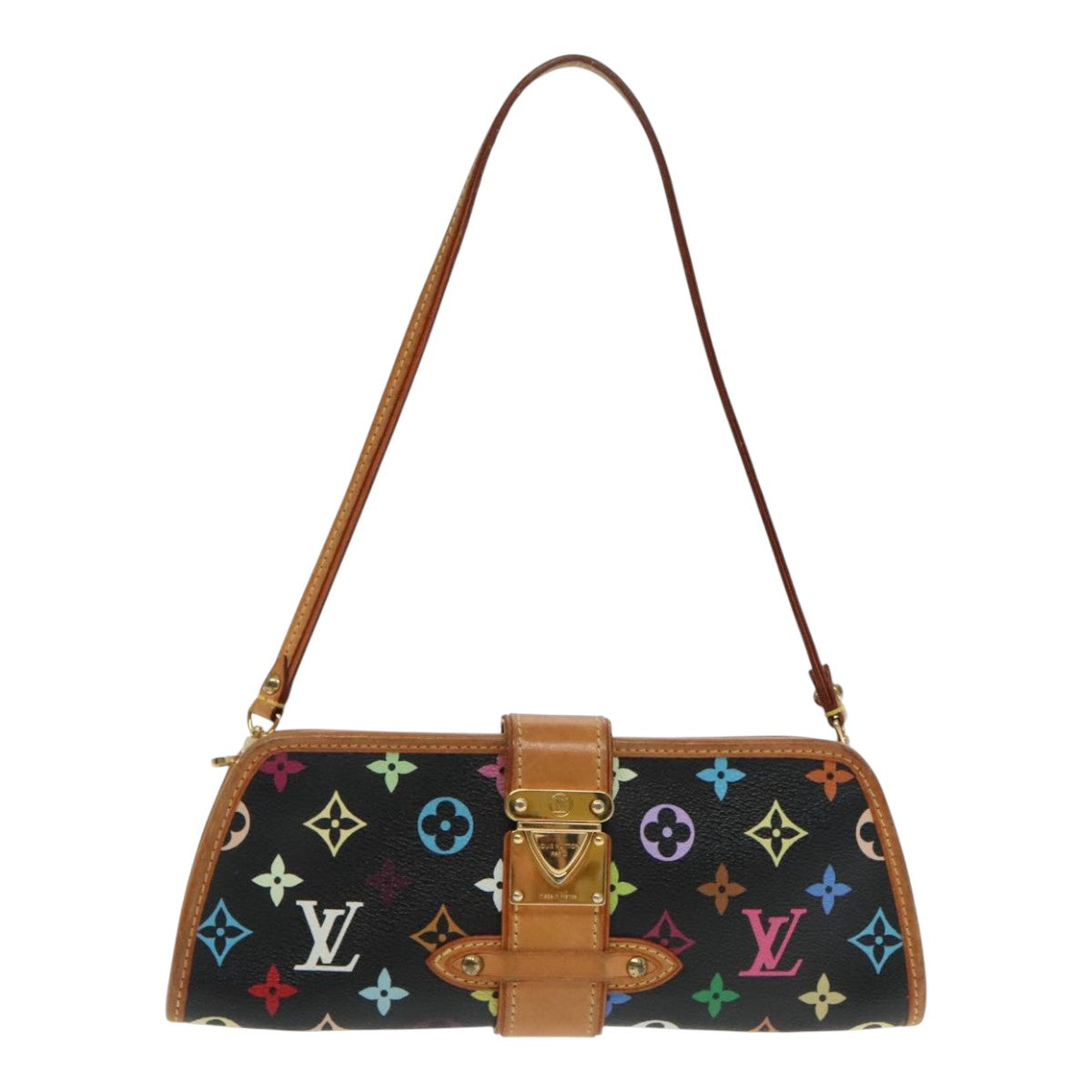 LOUIS VUITTON Monogram Multicolor Shirley Shoulder Bag Black M40050 Auth 91732