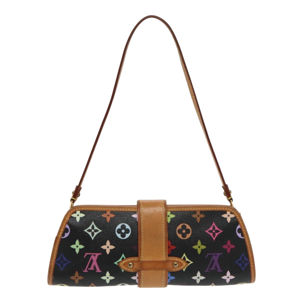 LOUIS VUITTON Monogram Multicolor Shirley Shoulder Bag Black M40050 Auth 91732 - 0